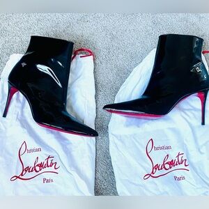 Christian Louboutin Sporty Kate Black Patent Bootie